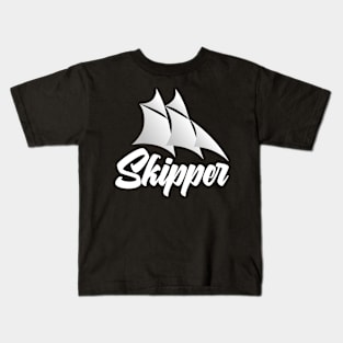 Skipper Sailing Ship Crew Traveler Groups Retro Partner Look Kids T-Shirt